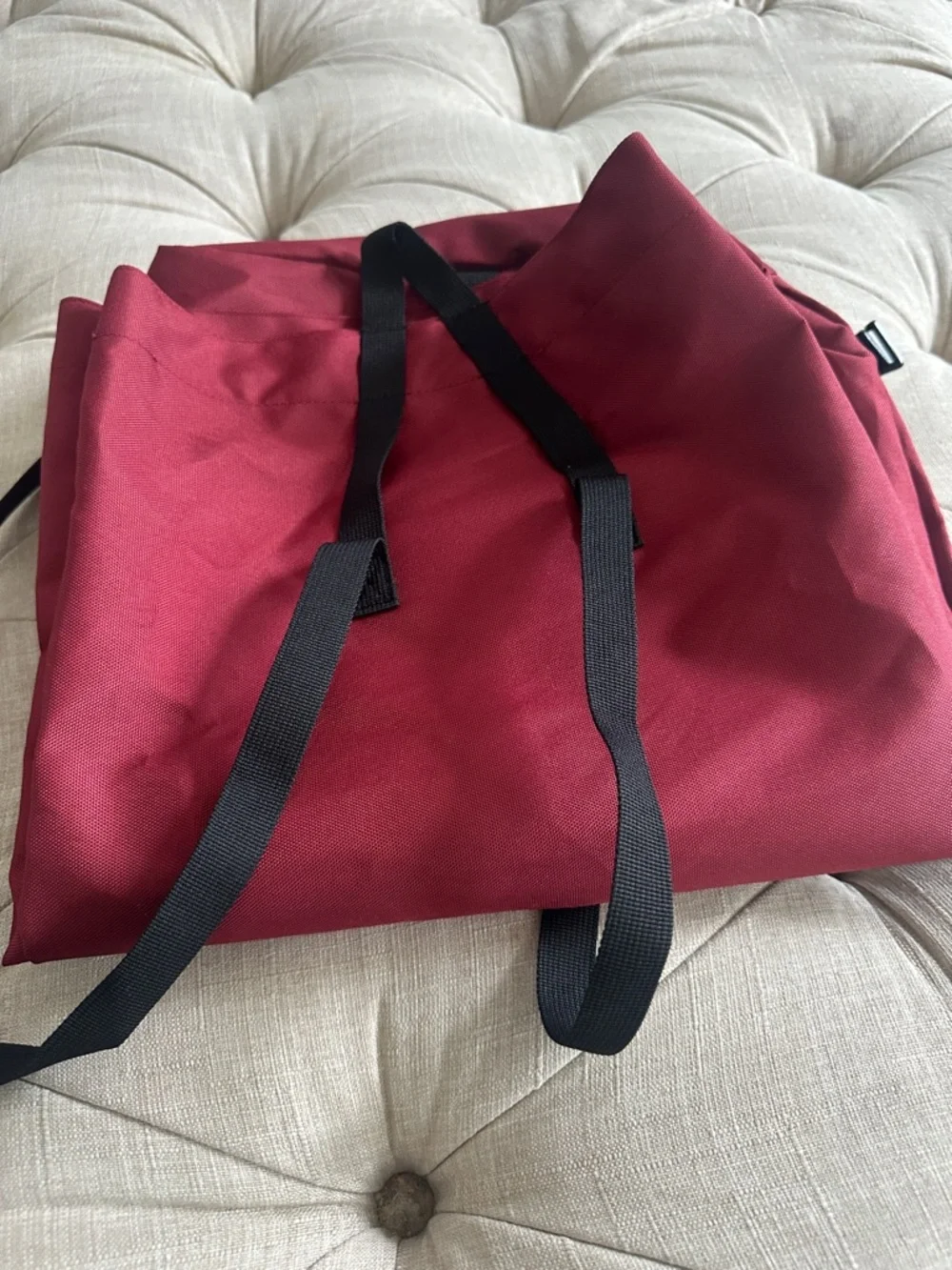 On Running Maroon Roll-Top Backpack with Black Straps